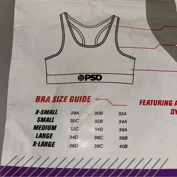 PSD Candy Land Sports Bra Women’s Size Small New In Package - Picture 6 of 8